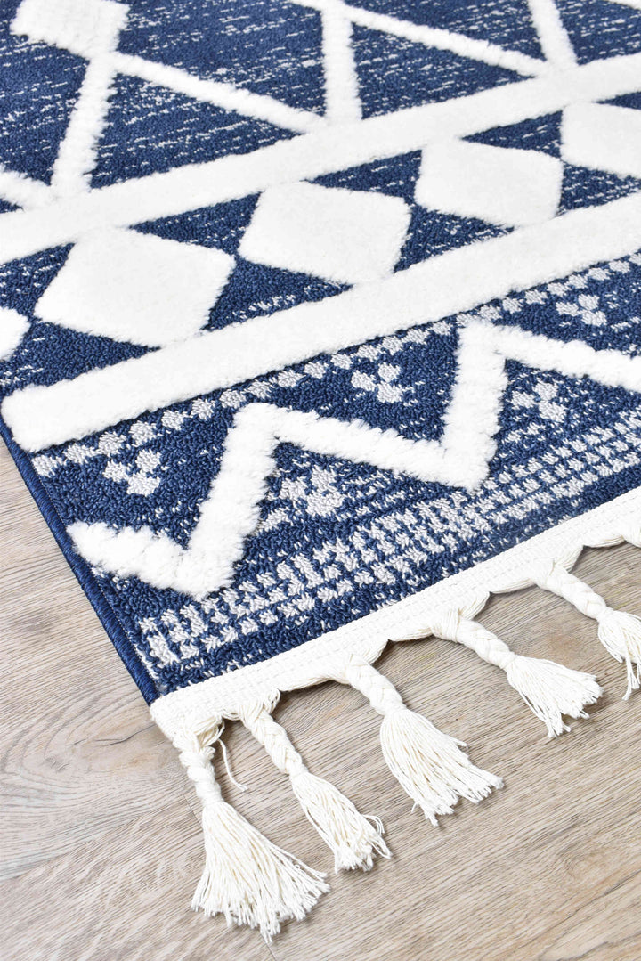 August Navy Rug - Turkish-inspired modern rug from Treasures of Turkey