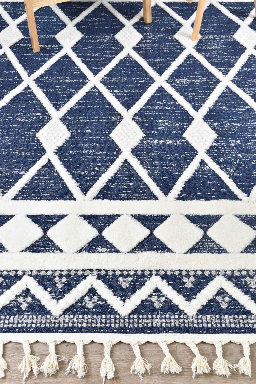 August Navy Rug - Turkish-inspired modern rug from Treasures of Turkey