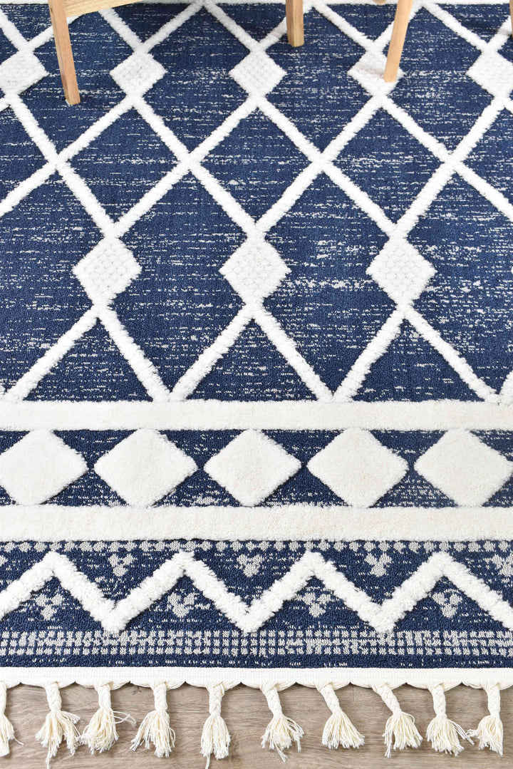 August Navy Rug - Turkish-inspired modern rug from Treasures of Turkey