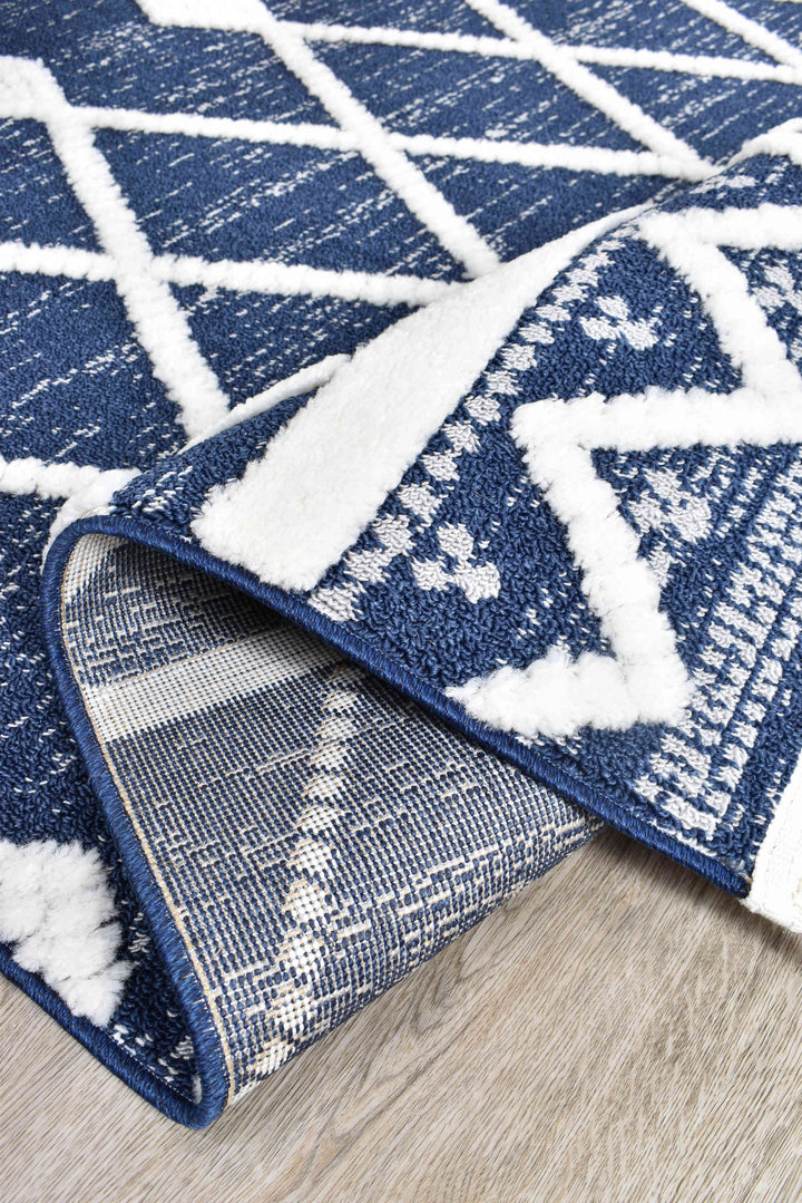 August Navy Rug - Turkish-inspired modern rug from Treasures of Turkey