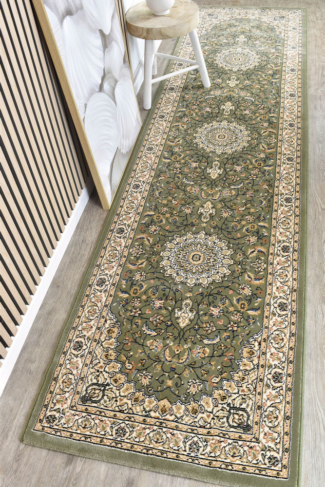 Decora Green Rug - Turkish-inspired traditional rug from Treasures of Turkey