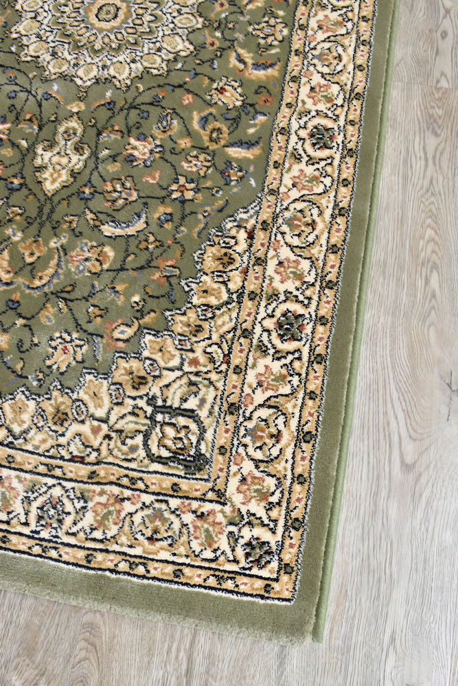 Decora Green Rug - Turkish-inspired traditional rug from Treasures of Turkey