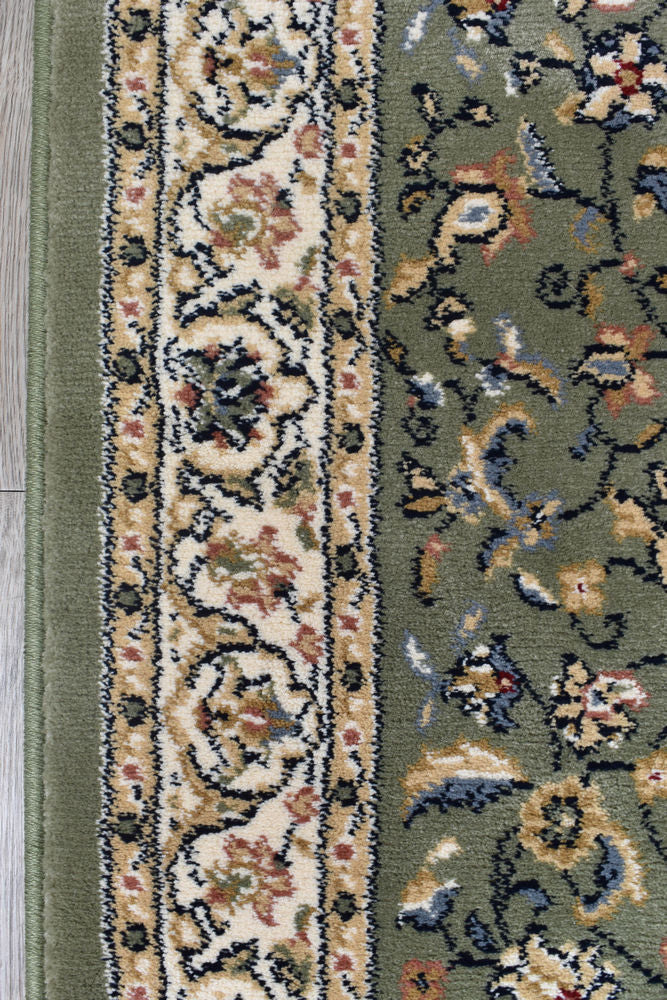 Decora Green Rug - Turkish-inspired traditional rug from Treasures of Turkey