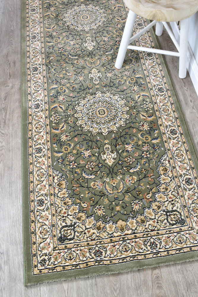 Decora Green Rug - Turkish-inspired traditional rug from Treasures of Turkey