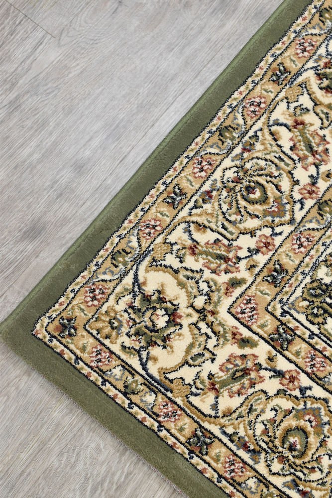 Decora Green Rug - Turkish-inspired traditional rug from Treasures of Turkey