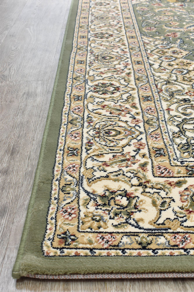 Decora Green Rug - Turkish-inspired traditional rug from Treasures of Turkey