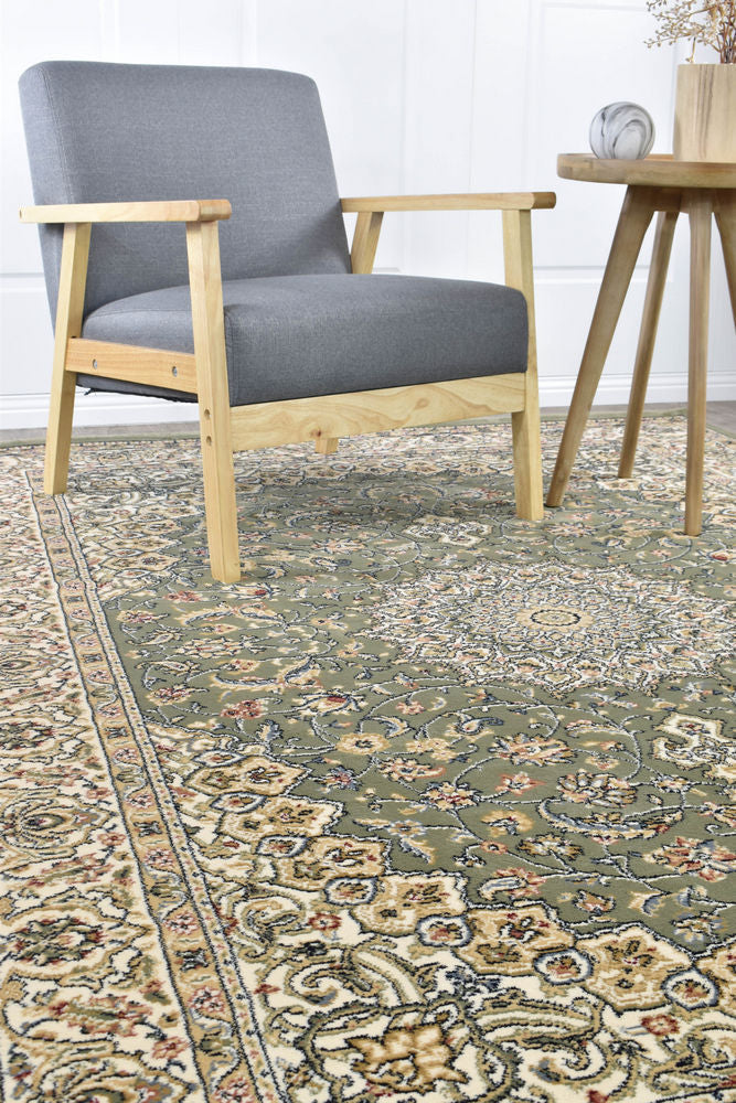 Decora Green Rug - Turkish-inspired traditional rug from Treasures of Turkey