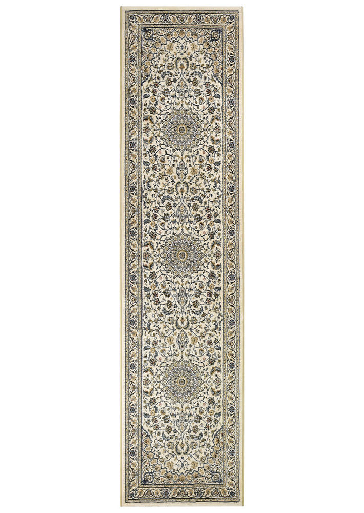 Decora Beige Runner - Turkish-inspired hallway runner rug from Treasures of Turkey