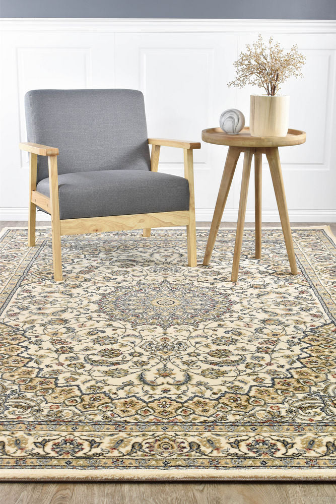 Decora Beige Rug - Turkish-inspired traditional rug from Treasures of Turkey