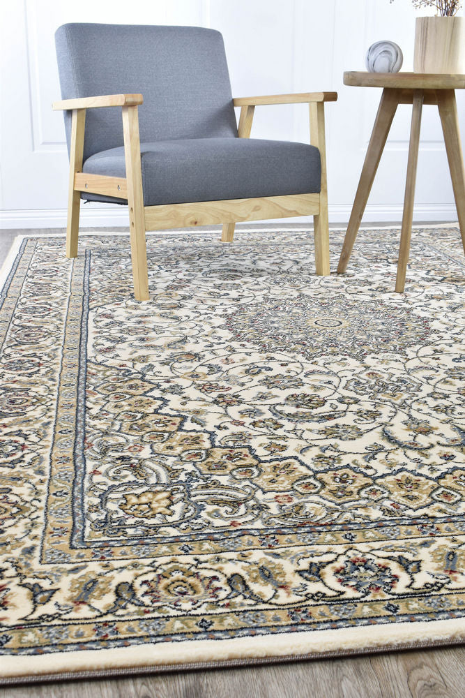 Decora Beige Rug - Turkish-inspired traditional rug from Treasures of Turkey