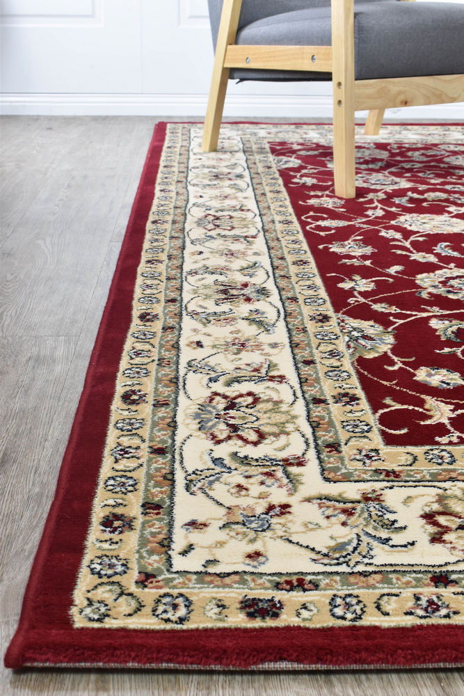 Decora Red Rug - Turkish-inspired traditional rug from Treasures of Turkey