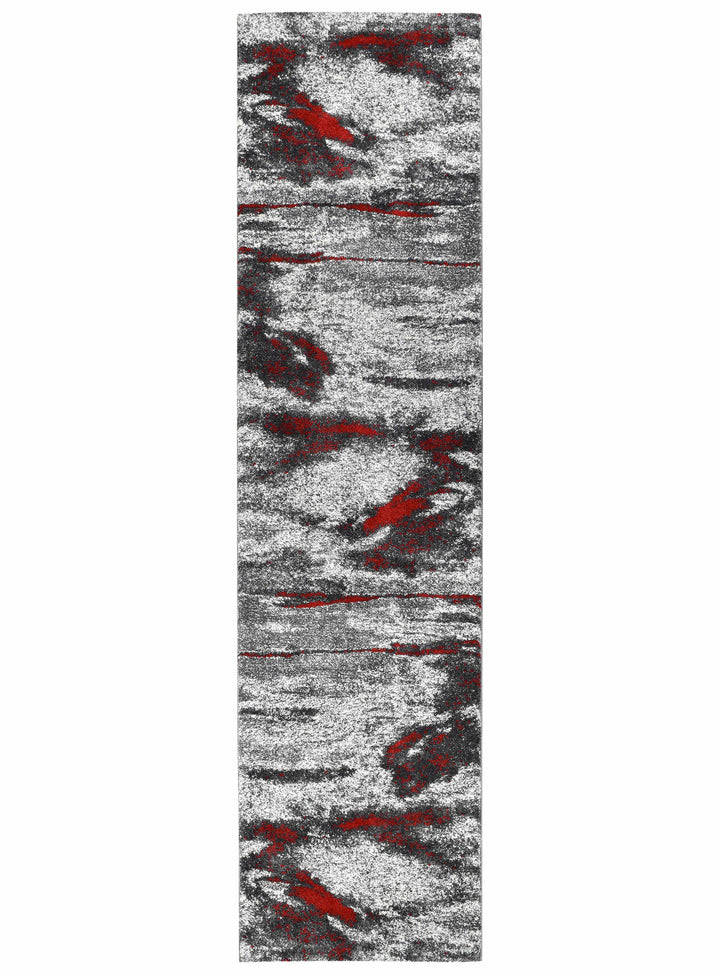 Millard Grey Red Rug - Turkish-inspired modern rug from Treasures of Turkey