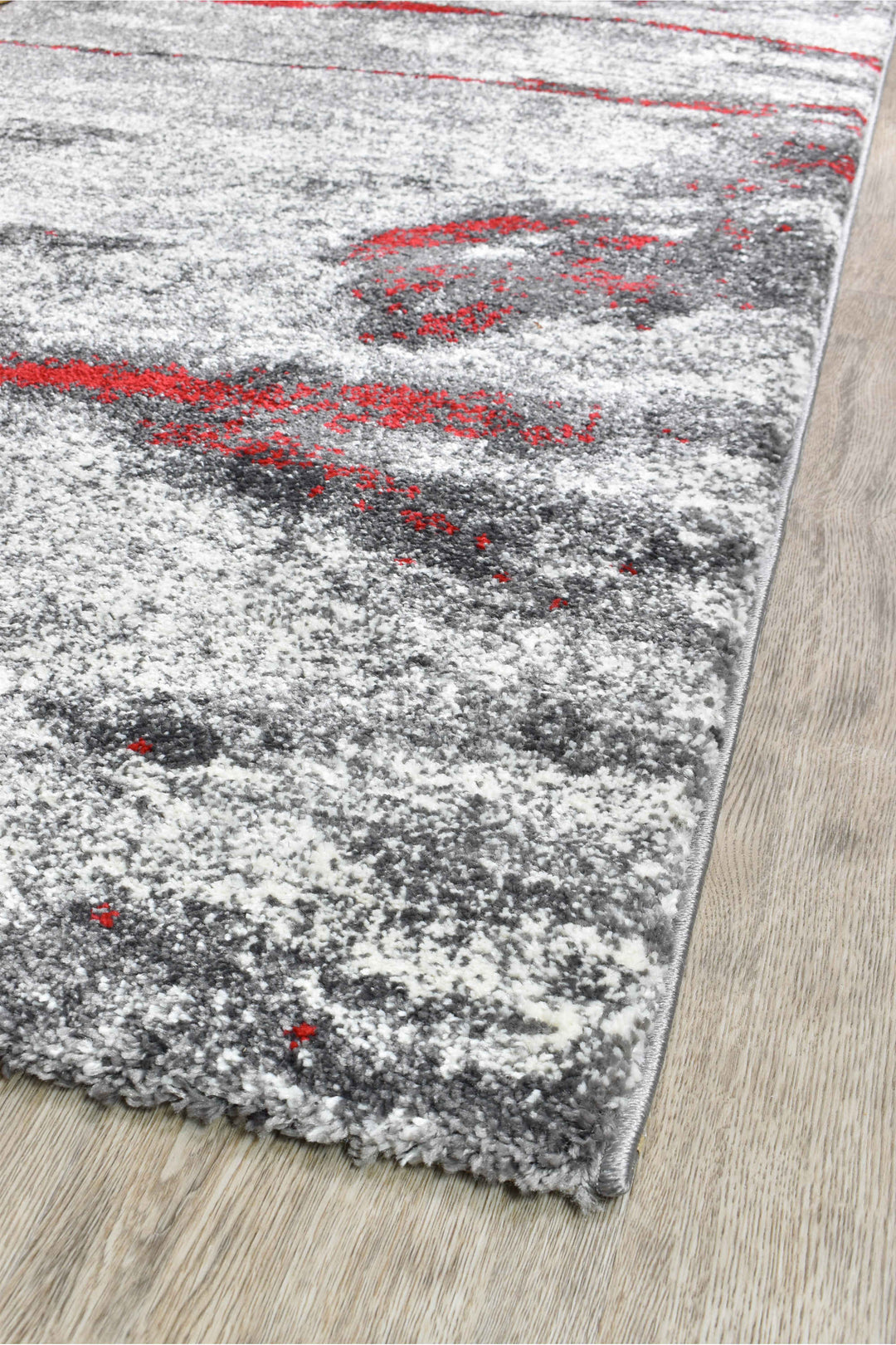 Millard Grey Red Rug - Turkish-inspired modern rug from Treasures of Turkey