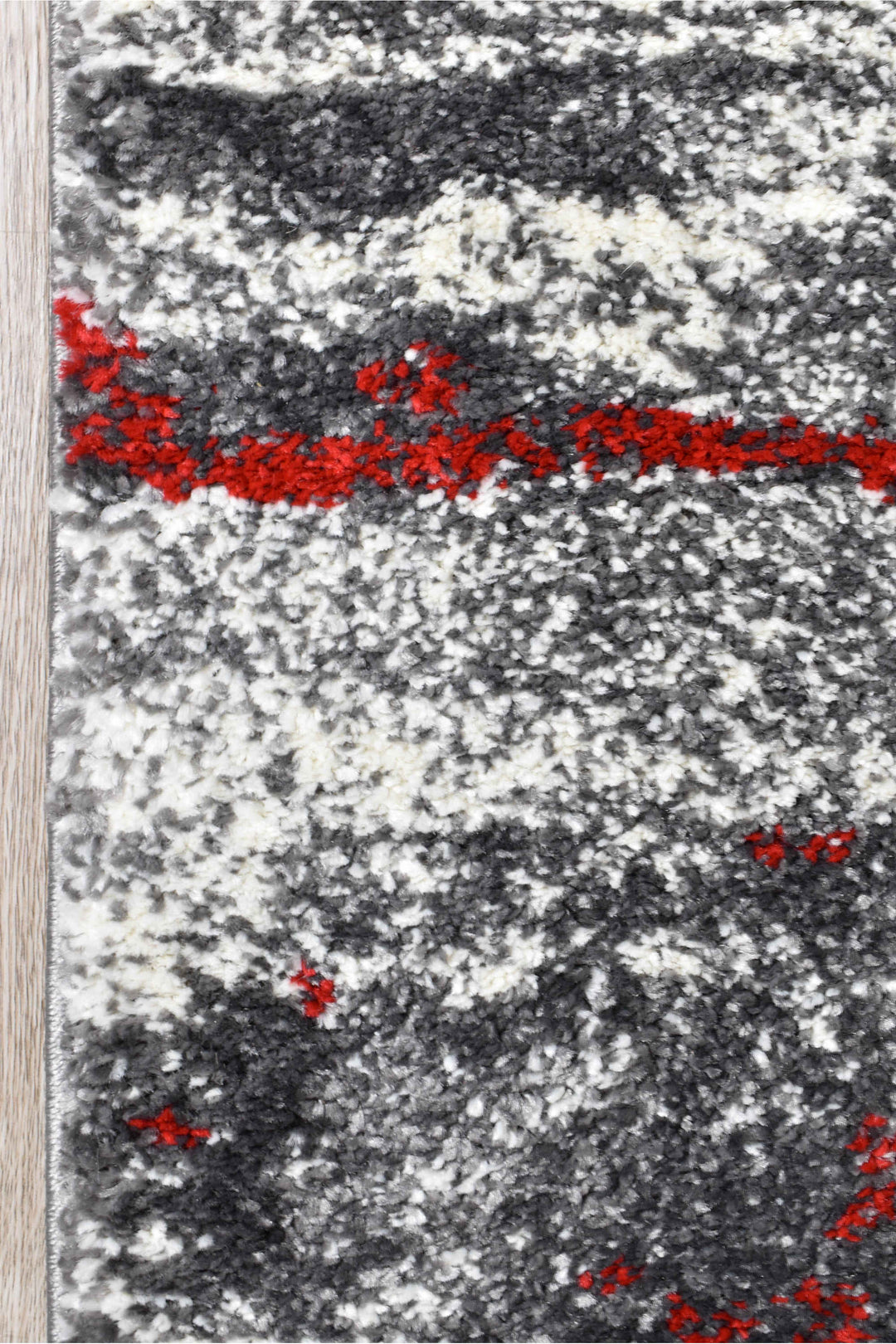 Millard Grey Red Rug - Turkish-inspired modern rug from Treasures of Turkey