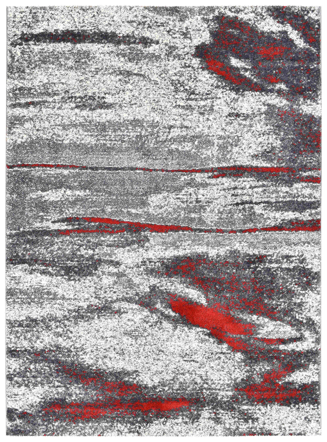 Millard Grey Red Rug - Turkish-inspired modern rug from Treasures of Turkey