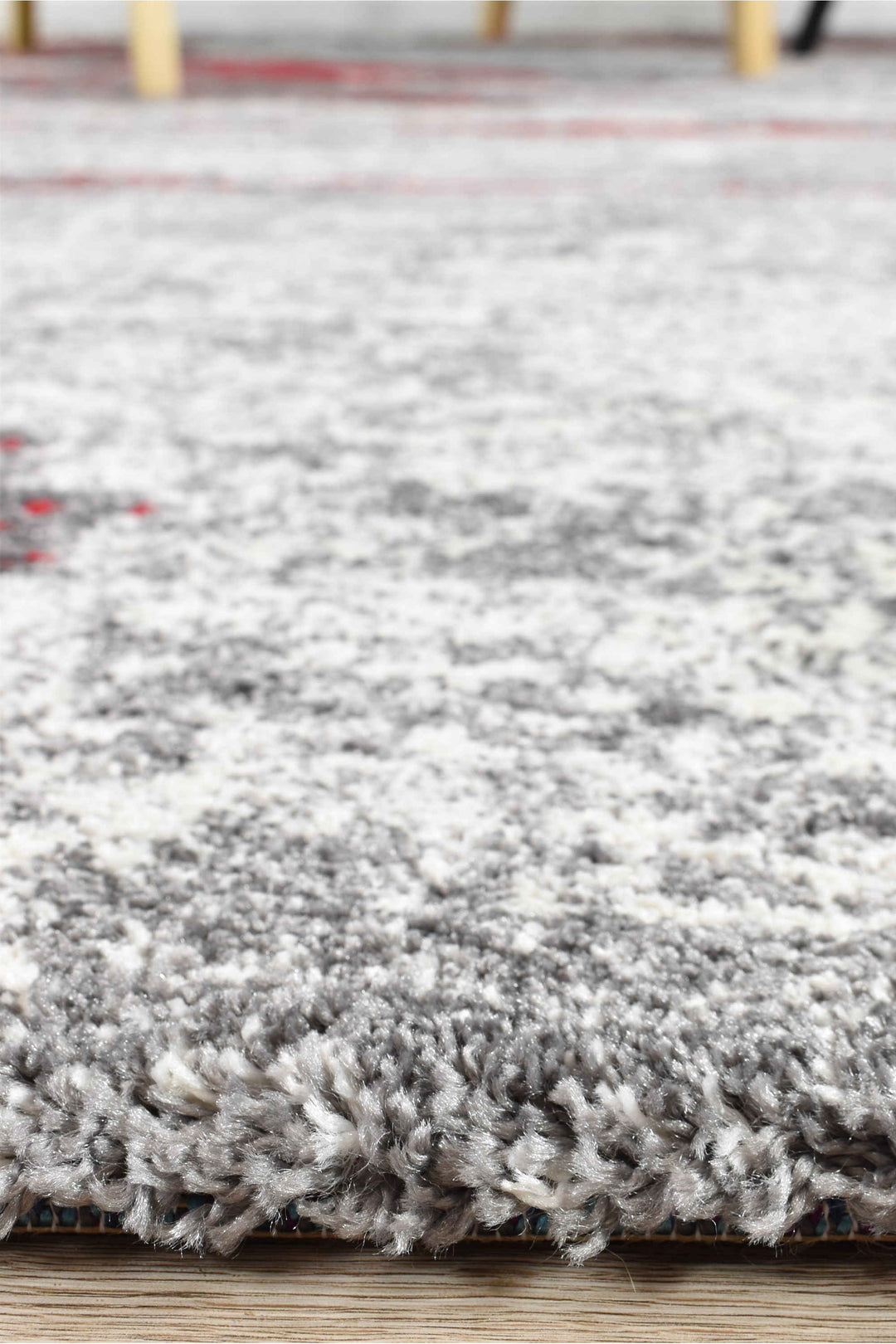 Millard Grey Red Rug - Turkish-inspired modern rug from Treasures of Turkey