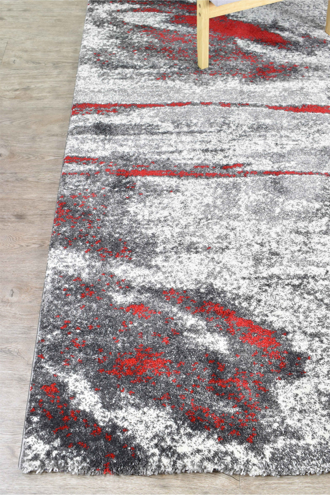 Millard Grey Red Rug - Turkish-inspired modern rug from Treasures of Turkey