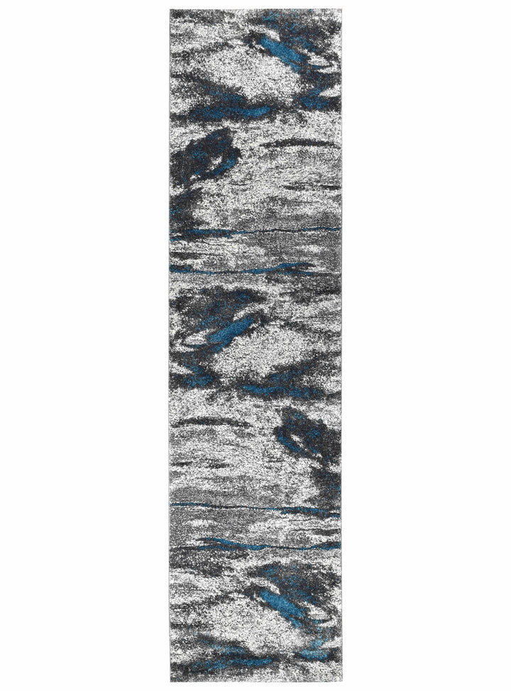 Millard Grey Turquoise Rug - Turkish-inspired modern rug from Treasures of Turkey