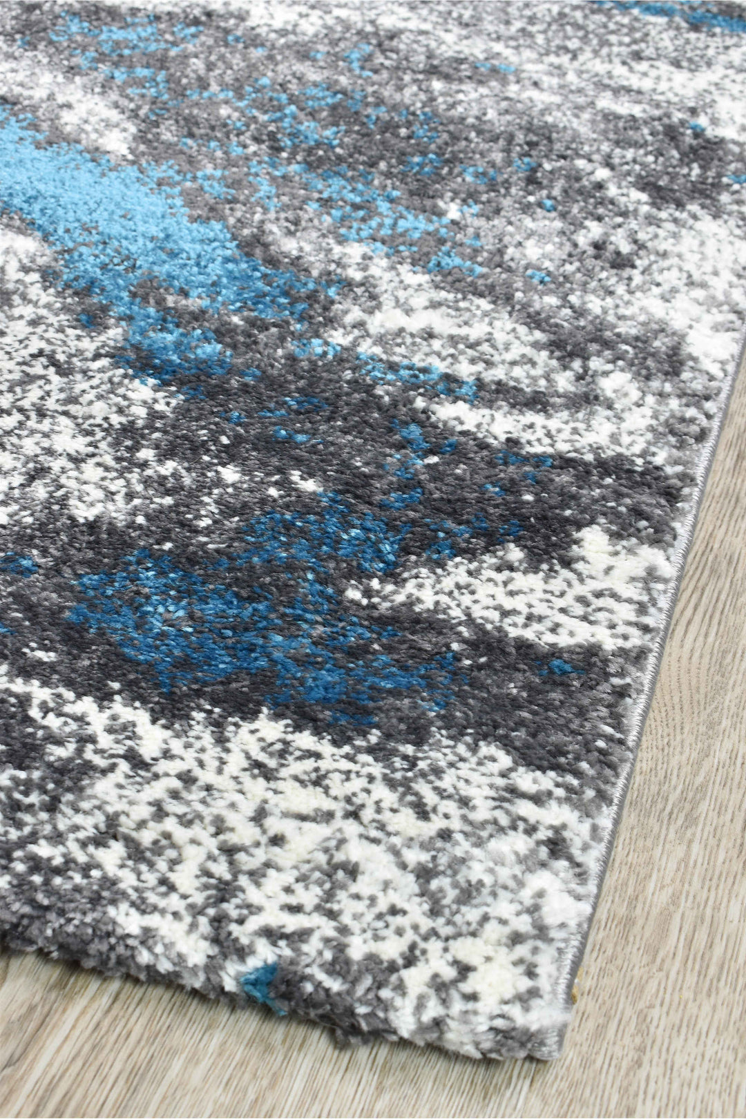 Millard Grey Turquoise Rug - Turkish-inspired modern rug from Treasures of Turkey