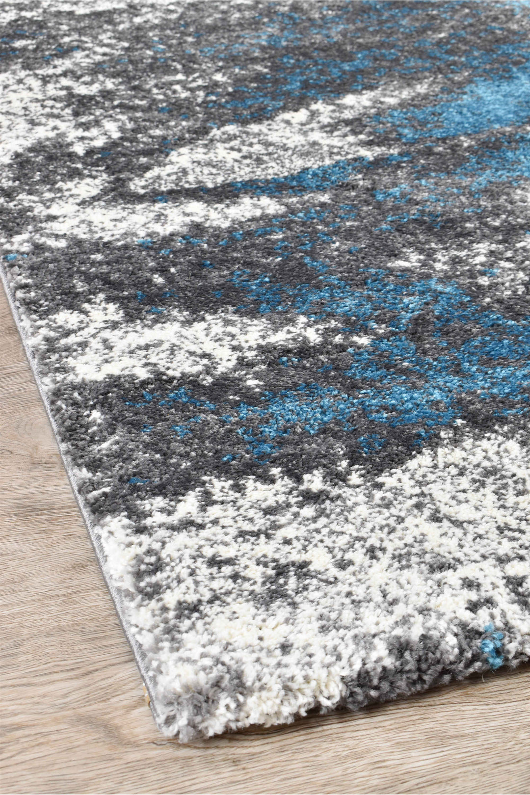 Millard Grey Turquoise Rug - Turkish-inspired modern rug from Treasures of Turkey