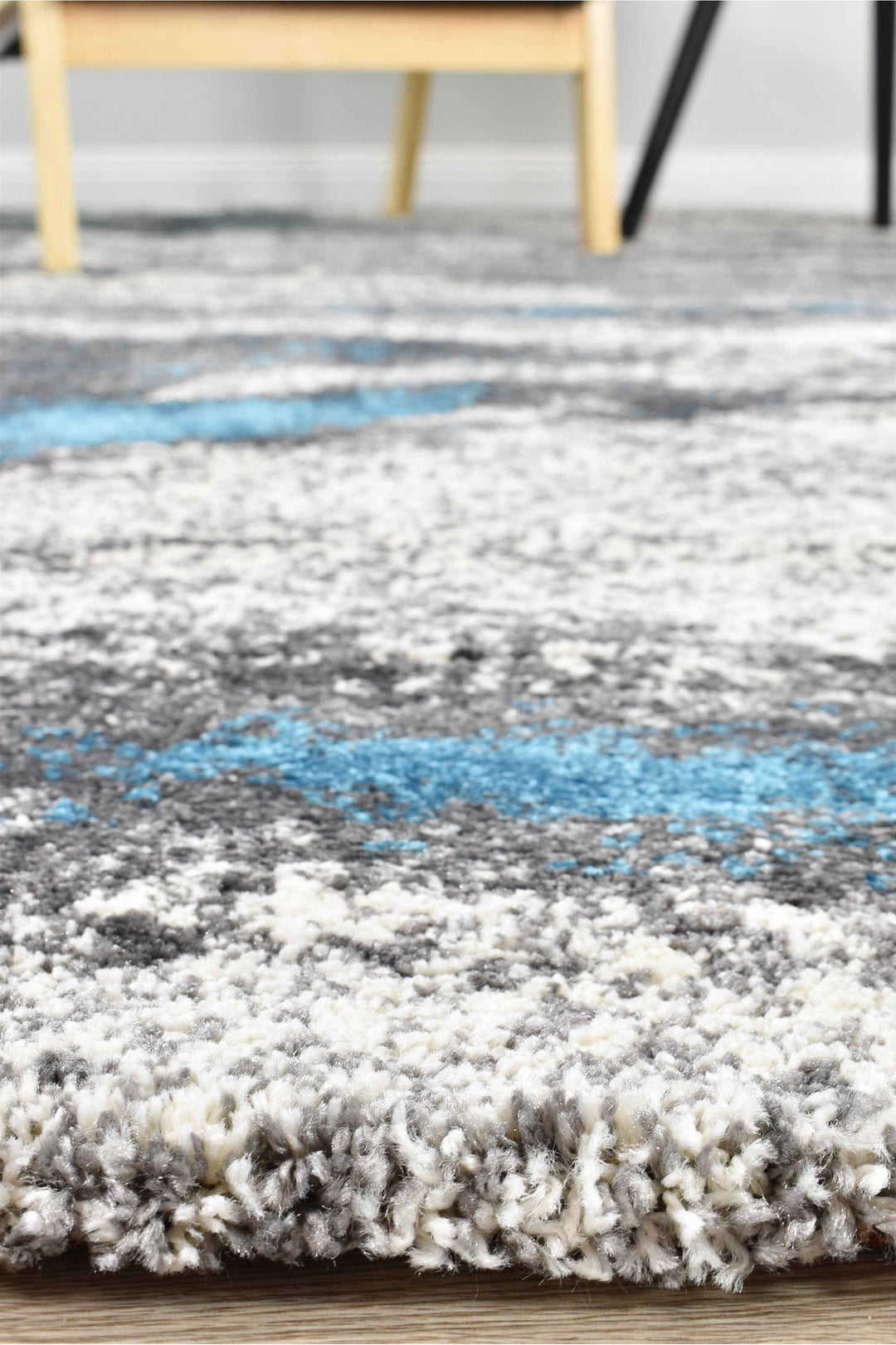 Millard Grey Turquoise Rug - Turkish-inspired modern rug from Treasures of Turkey