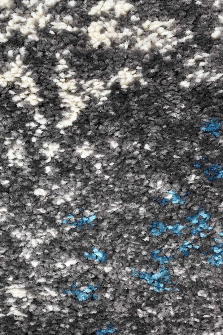 Millard Grey Turquoise Rug - Turkish-inspired modern rug from Treasures of Turkey