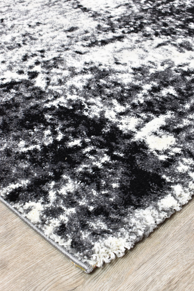 Dahlia Black White Rug - Turkish-inspired modern rug from Treasures of Turkey