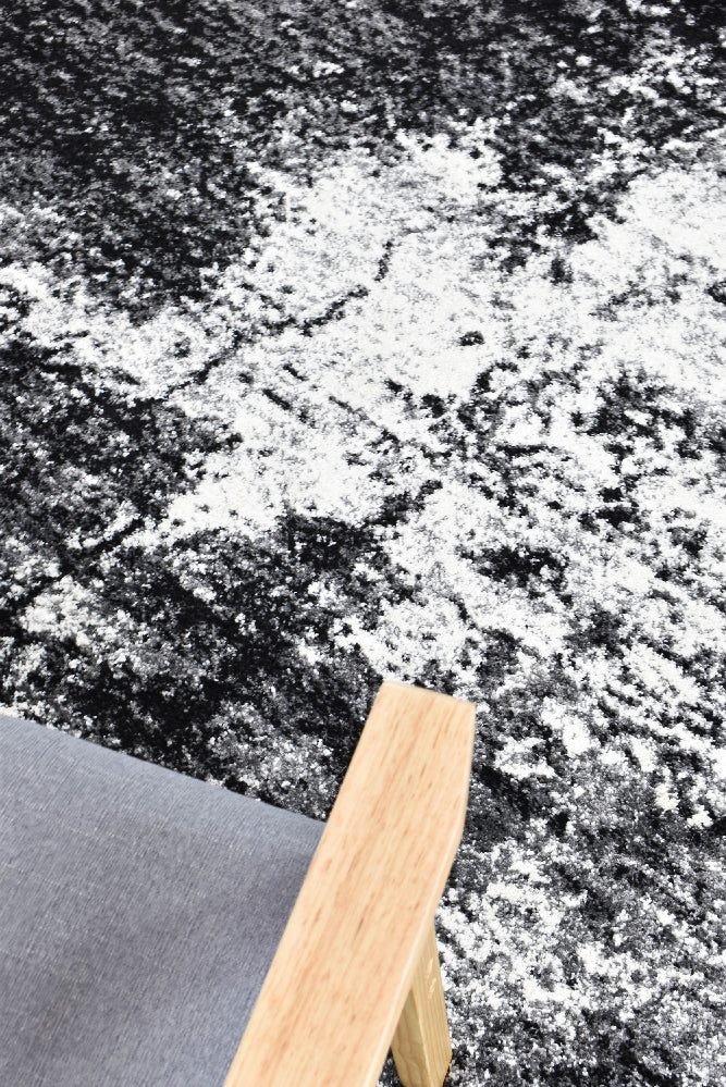 Dahlia Black White Rug - Turkish-inspired modern rug from Treasures of Turkey