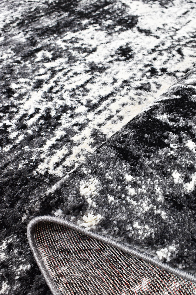 Dahlia Black White Rug - Turkish-inspired modern rug from Treasures of Turkey