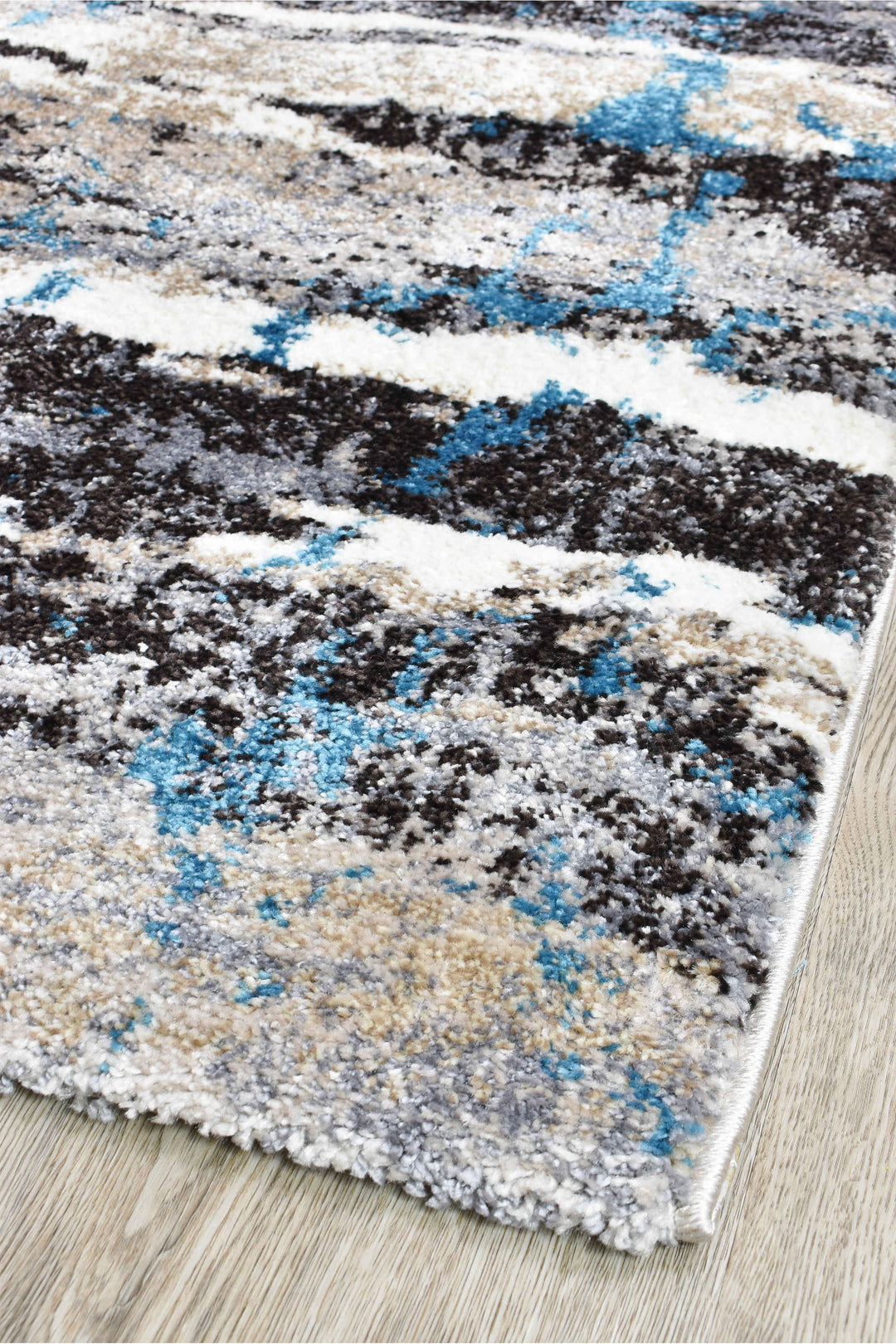 Millard Beige Turquoise Rug - Turkish-inspired modern rug from Treasures of Turkey