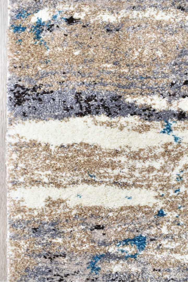 Millard Beige Turquoise Rug - Turkish-inspired modern rug from Treasures of Turkey