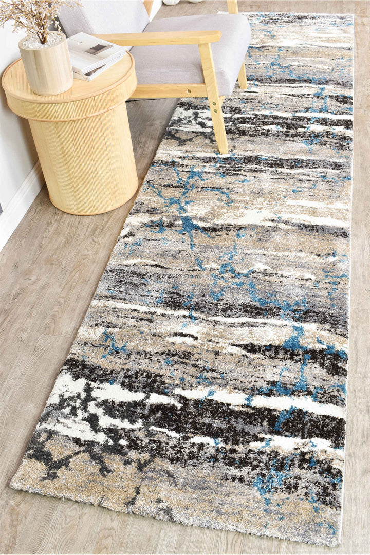 Millard Beige Turquoise Rug - Turkish-inspired modern rug from Treasures of Turkey