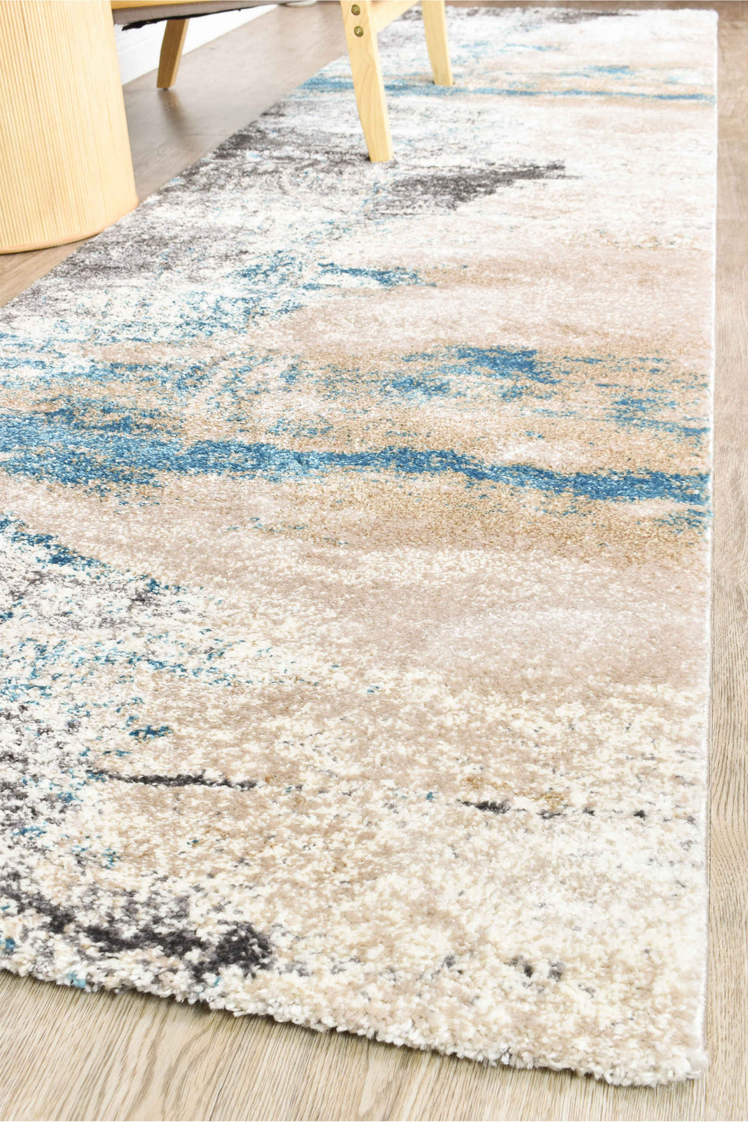 Millard Beige Turquoise Rug - Turkish-inspired modern rug from Treasures of Turkey