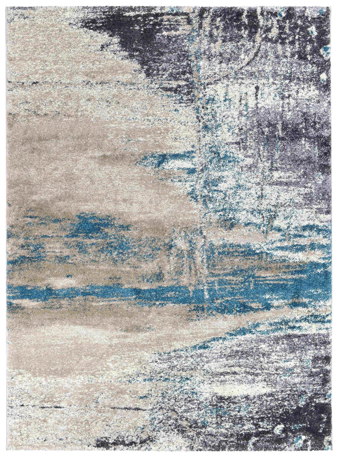 Millard Beige Turquoise Rug - Turkish-inspired modern rug from Treasures of Turkey