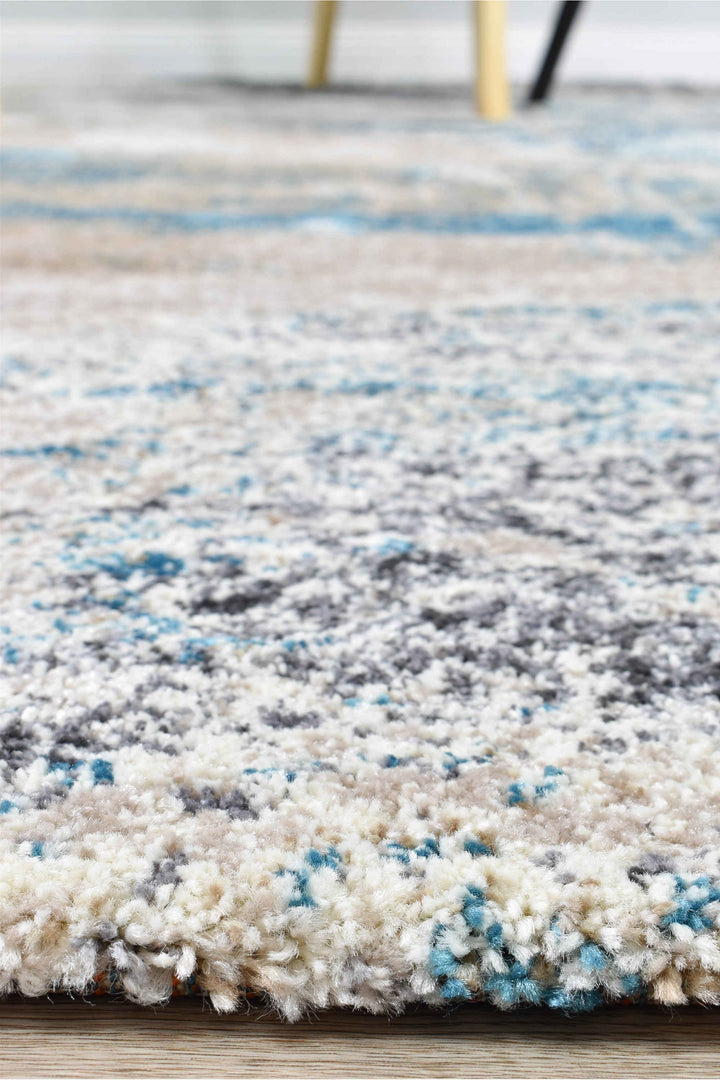 Millard Beige Turquoise Rug - Turkish-inspired modern rug from Treasures of Turkey