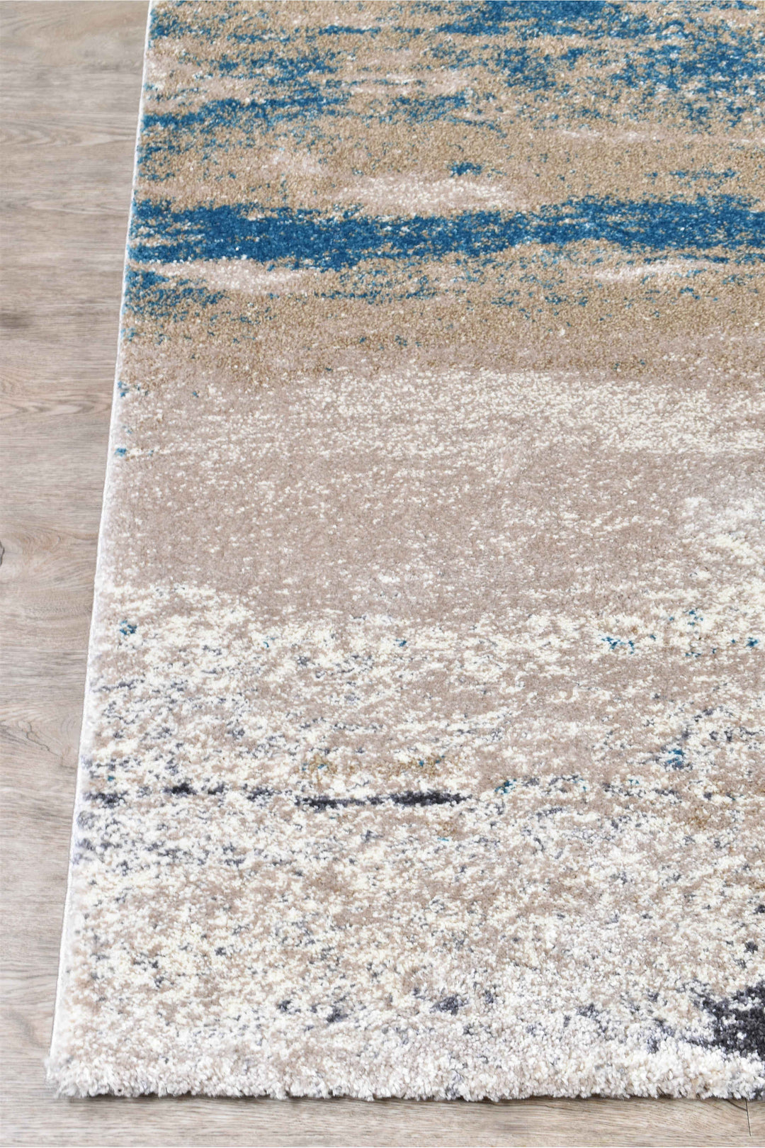 Millard Beige Turquoise Rug - Turkish-inspired modern rug from Treasures of Turkey
