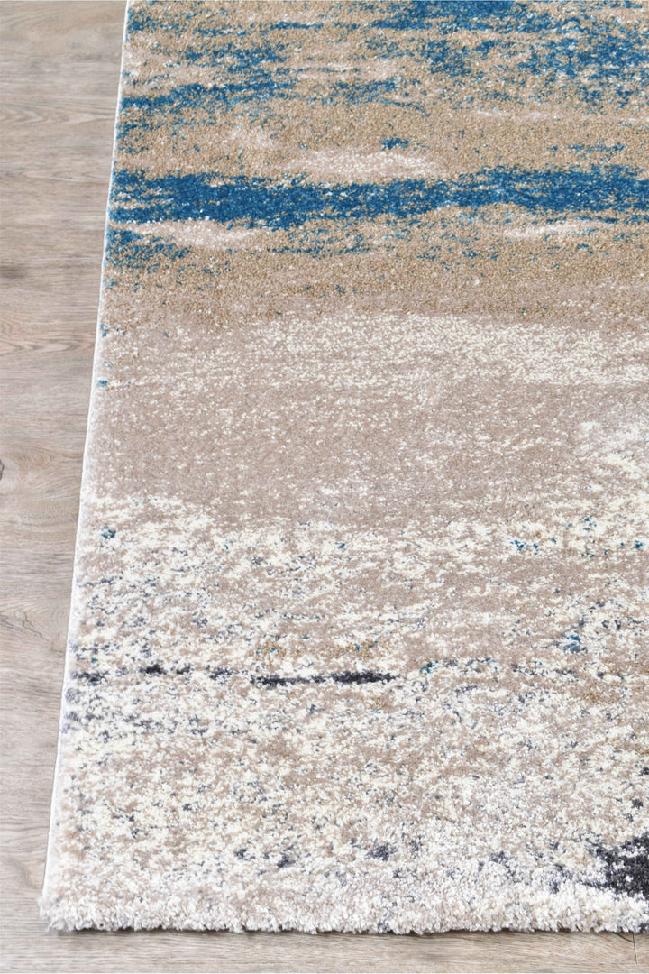 Millard Beige Turquoise Rug - Turkish-inspired modern rug from Treasures of Turkey