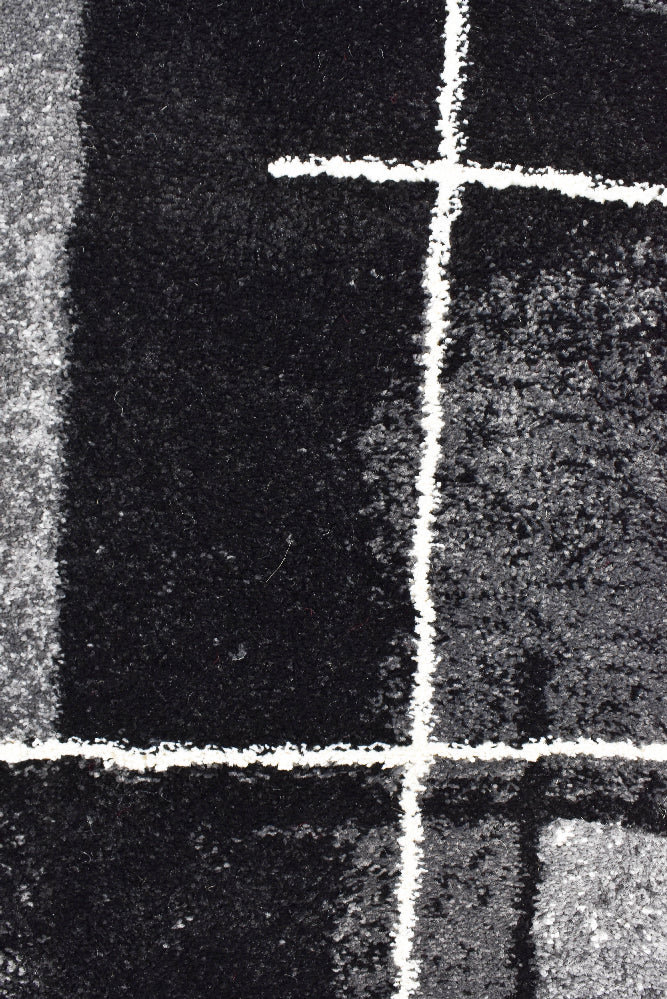 Dahlia Dark Grey Turquoise Rug - Turkish-inspired modern rug from Treasures of Turkey