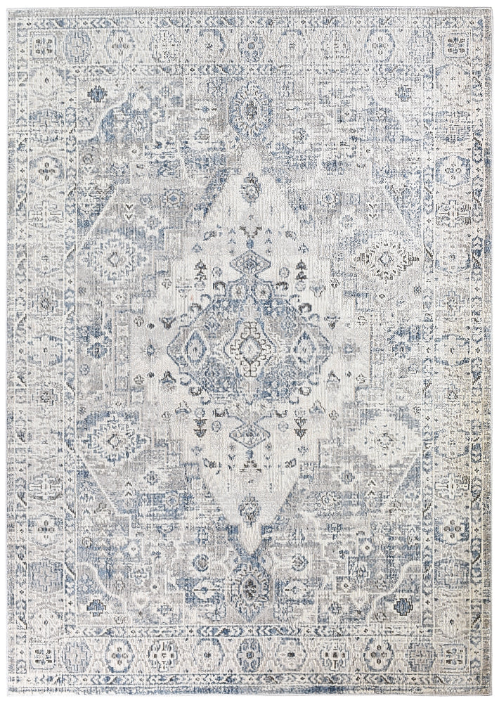 Medina Blue L.Grey Rug - Turkish-inspired modern rug from Treasures of Turkey