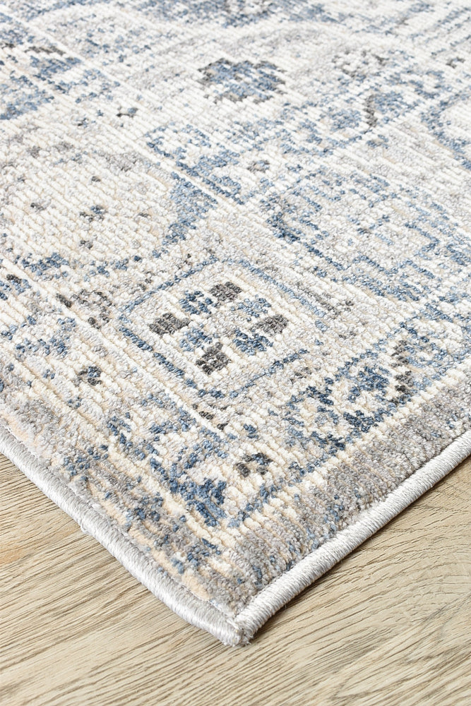 Medina Blue L.Grey Rug - Turkish-inspired modern rug from Treasures of Turkey