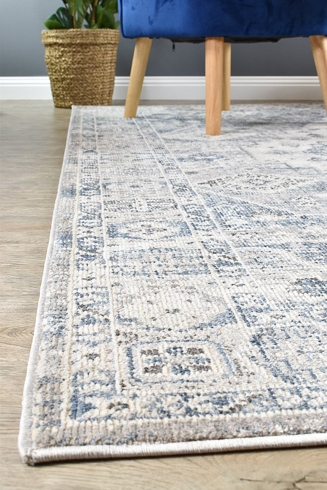 Medina Blue L.Grey Rug - Turkish-inspired modern rug from Treasures of Turkey