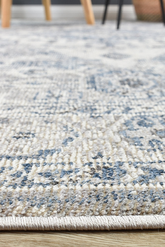 Medina Blue L.Grey Rug - Turkish-inspired modern rug from Treasures of Turkey