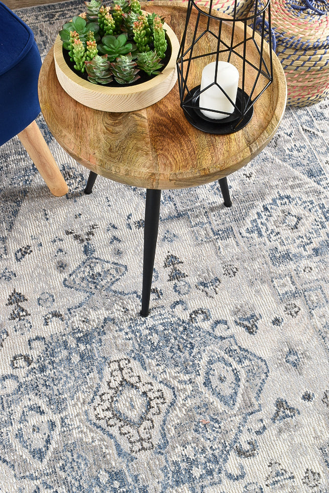 Medina Blue L.Grey Rug - Turkish-inspired modern rug from Treasures of Turkey