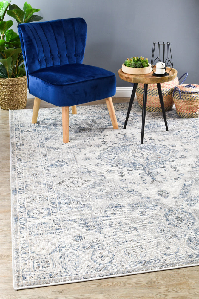 Medina Blue L.Grey Rug - Turkish-inspired modern rug from Treasures of Turkey