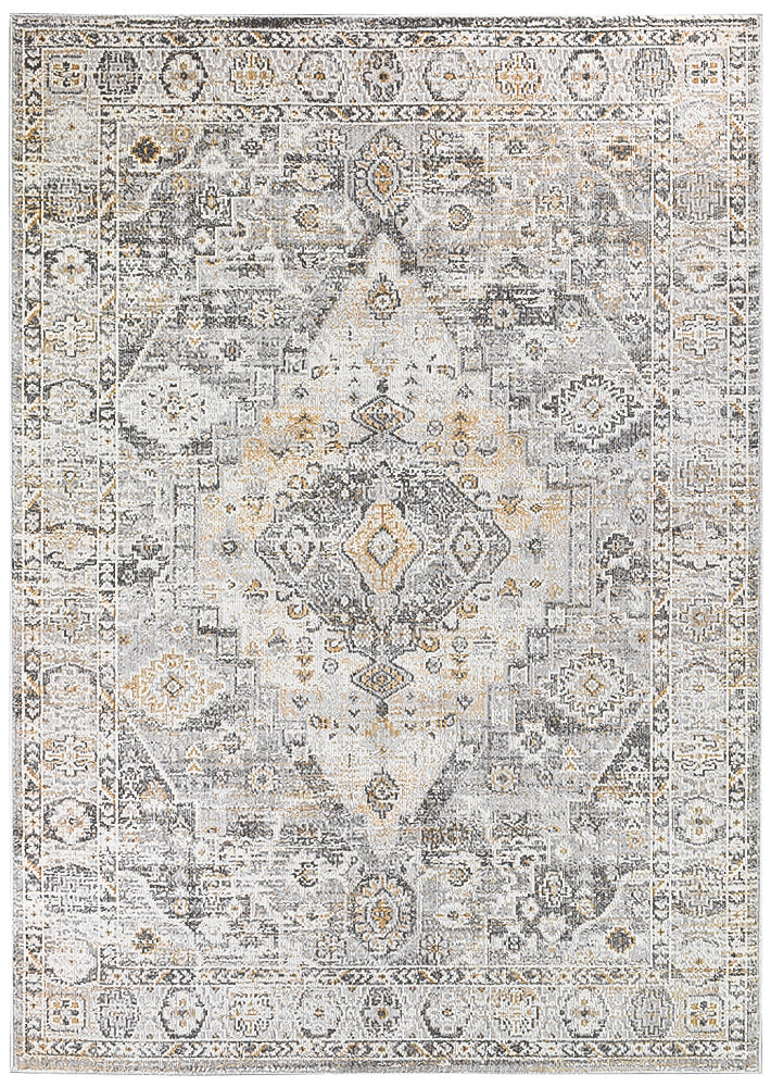 Medina Grey Mustard Rug - Turkish-inspired modern rug from Treasures of Turkey