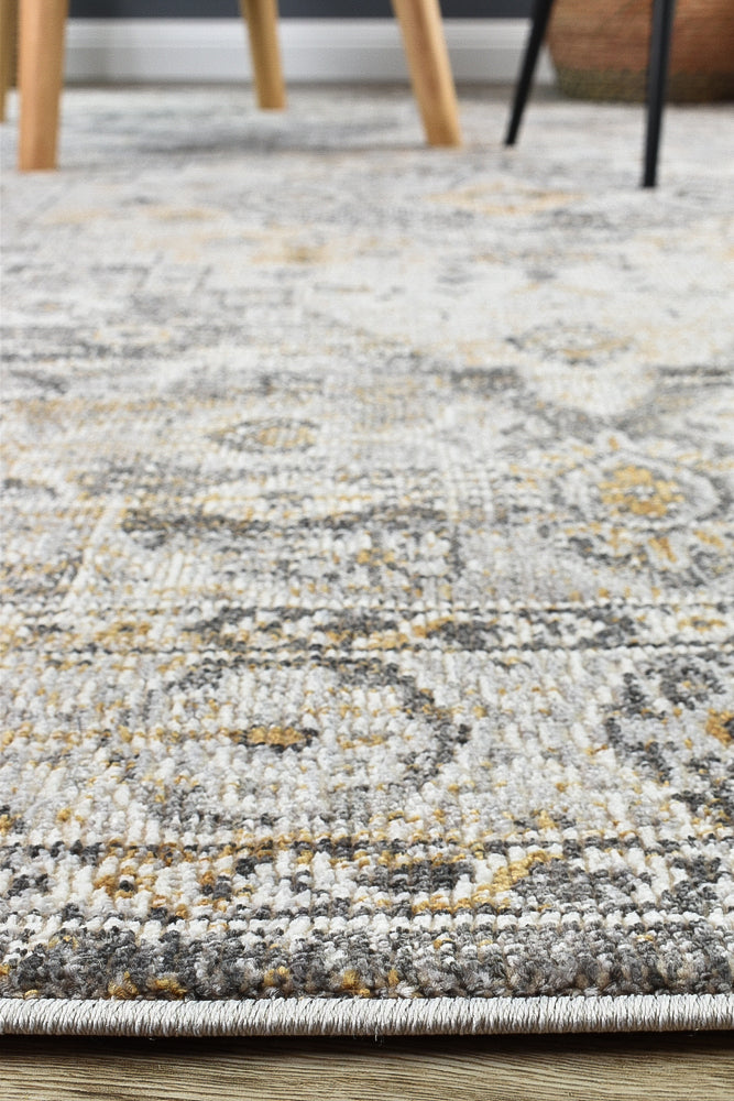 Medina Grey Mustard Rug - Turkish-inspired modern rug from Treasures of Turkey