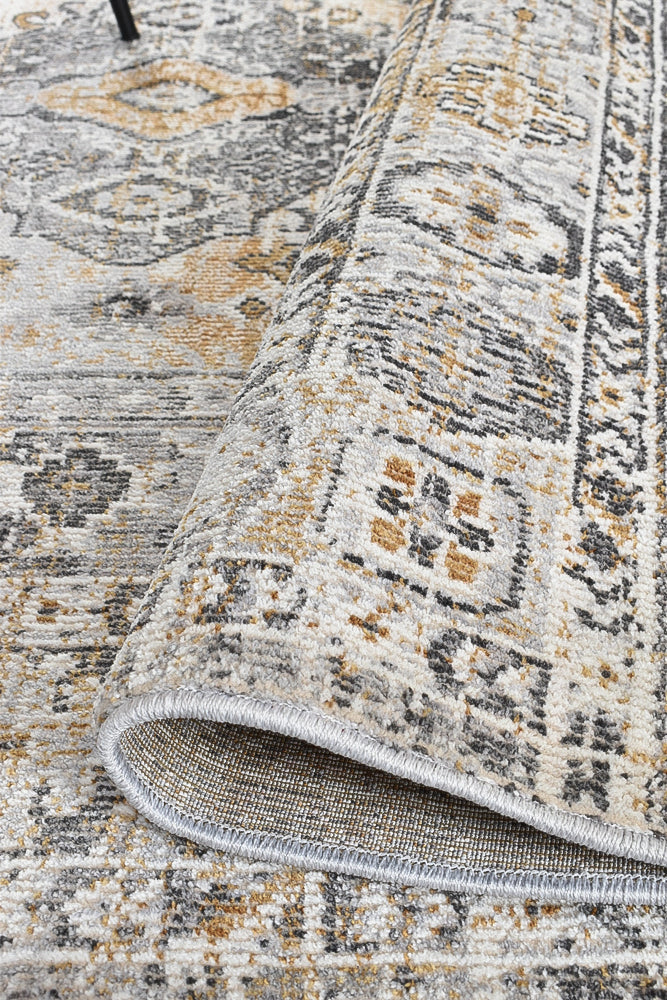 Medina Grey Mustard Rug - Turkish-inspired modern rug from Treasures of Turkey