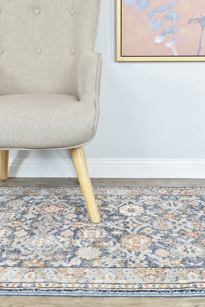 Medina Dark Blue Runner Rug A156A