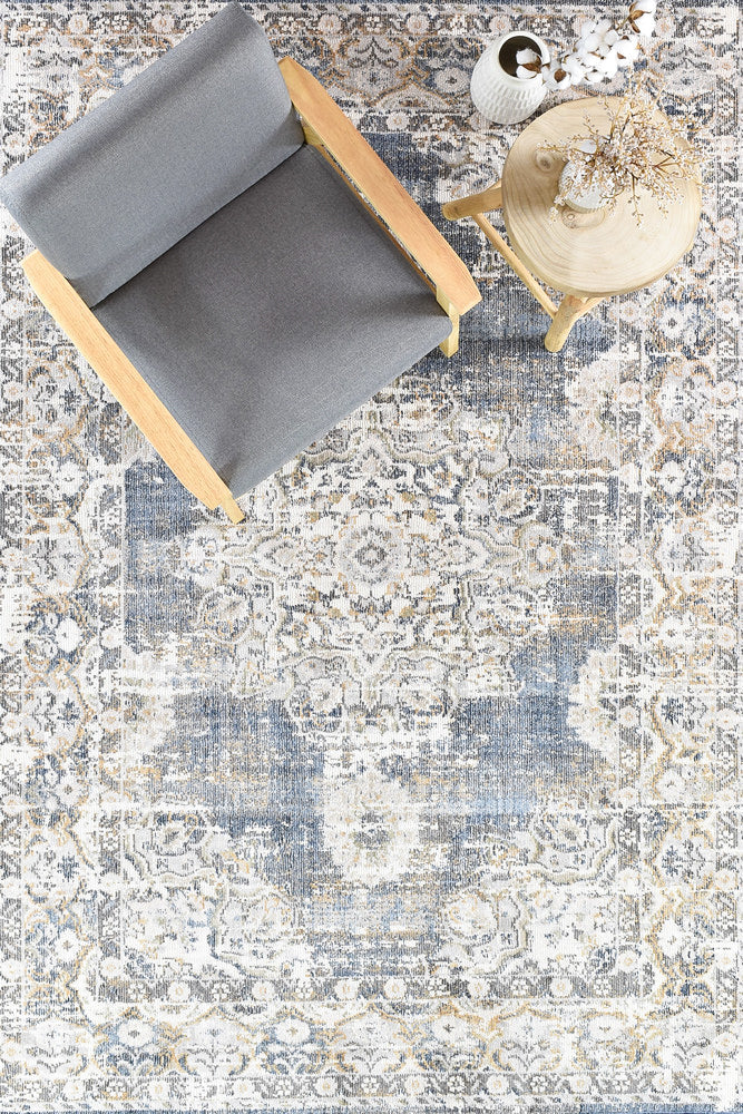 Medina Dark Blue Rug - Turkish-inspired modern rug from Treasures of Turkey