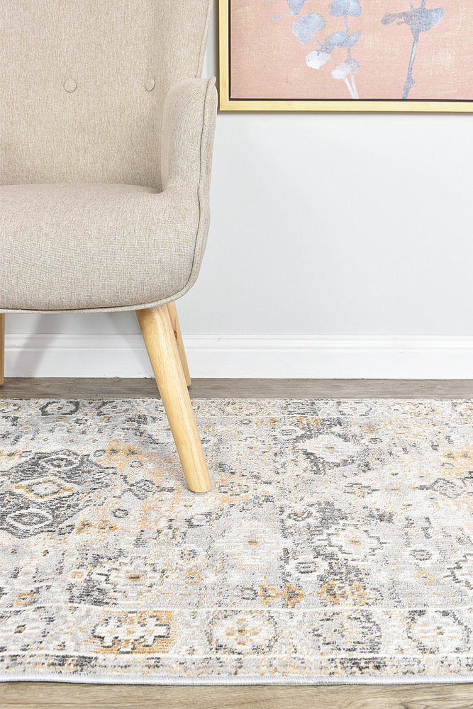 Medina Grey Mustard Rug - Turkish-inspired modern rug from Treasures of Turkey